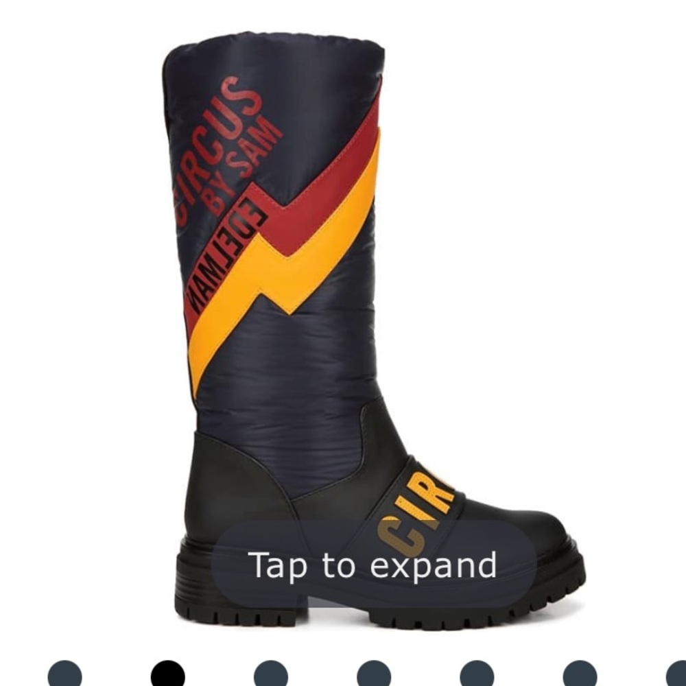 CIRCUS by Sam Edelman “Gabbi” Boots in “Baltic Navy/Black Multi” Print - Picture 9 of 11